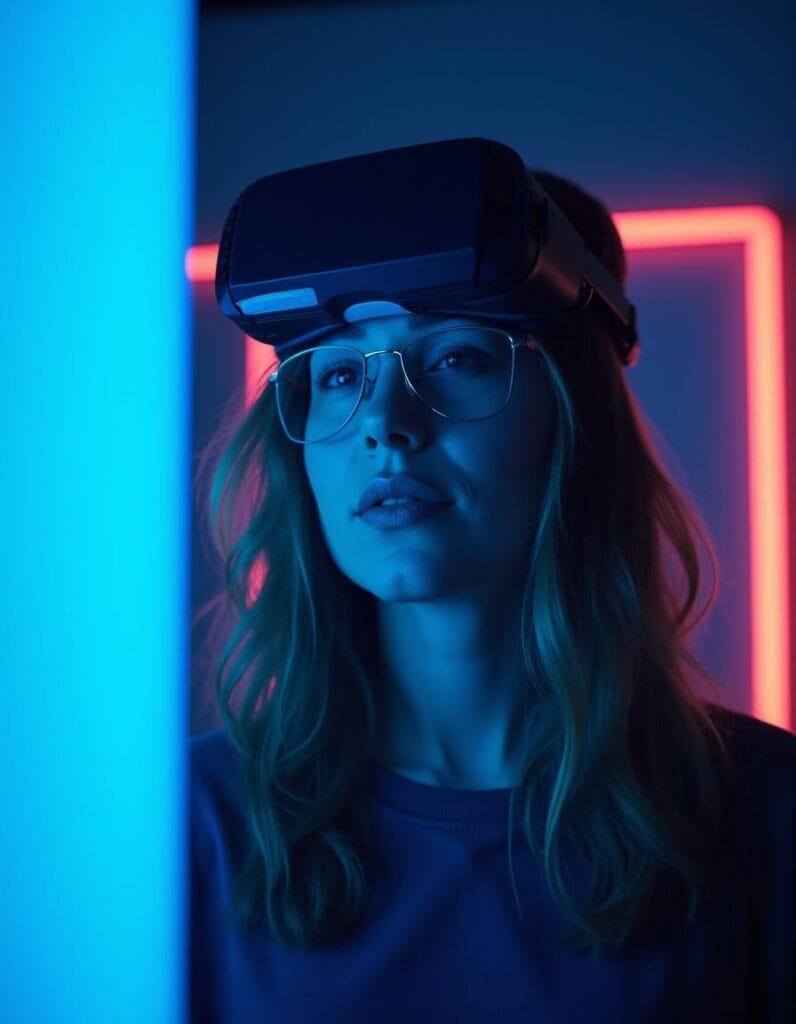 Comparativo visual dos principais óculos de Realidade Virtual em 2024: Meta Quest 3, Quest 3S, Apple Vision Pro, Valve Index e HP Reverb G2, com destaque para resolução, taxa de atualização e preço.